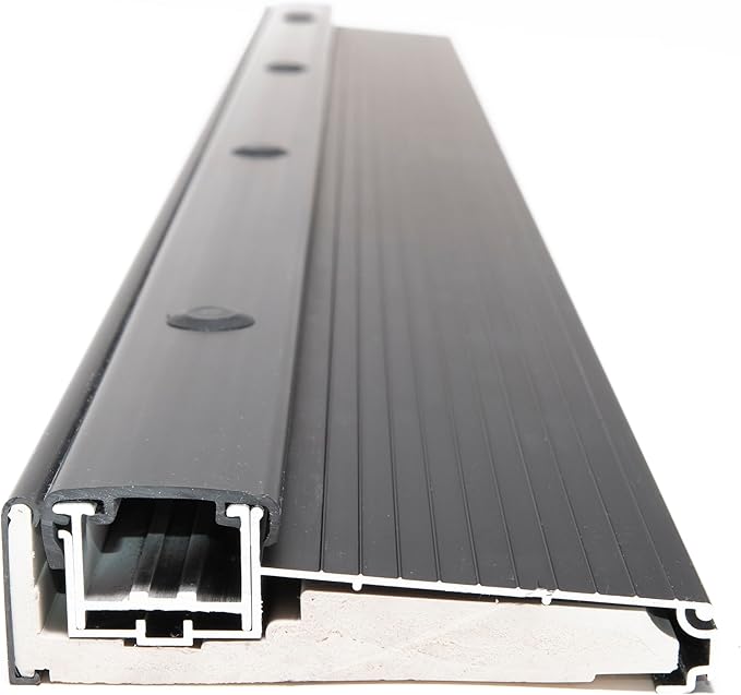 Adjustable Aluminum Threshold – Extra Short Width with Hidden Screws, Adapts to Any Height, Heavy-Duty for Residential & Commercial Use, Available in Multiple Sizes (Black, 72 inch)