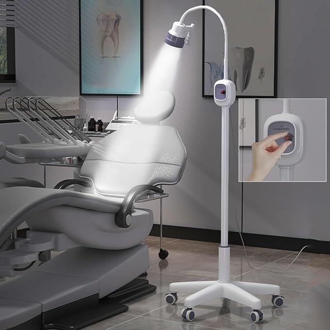 Surgical Examination Lamp, 360° Rotation Floor Stand Type Lamp, Medical Exam Light Dimmable Floor Stand Type Wheels Rolling Base