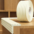 Baby Corner Guards 13.12 FT-Ultra Soft Sponge Edge & Corner Protectors,Desk Edge Cushion,for Furniture,Table,Fireplace - Safety Bumper with Strong Adhesive Tape,White,3.15 Inch Wide