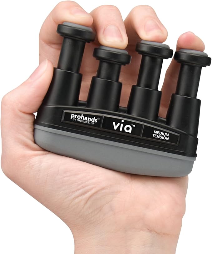 Prohands VIA Hand Exerciser, Finger Exerciser (Hand Grip Strengthener), Spring-Loaded, Finger-Piston System, Isolate and Exercise Each Finger