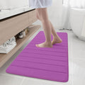 Buganda Memory Foam Bath Mat, 55" x 24", Ultra Soft and Non-Slip Bathroom Rugs, Water Absorbent and Machine Washable Bath Rug Runner for Bathroom, Shower, and Tub, Violet