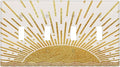 Mid Century Boho Golden Sun Sunrise Sunset Light Switch Covers Quad Toggle Electrical Faceplate 4 Gang Wall Plate Decorative Switch Plates for Bed Room Living Room Decor