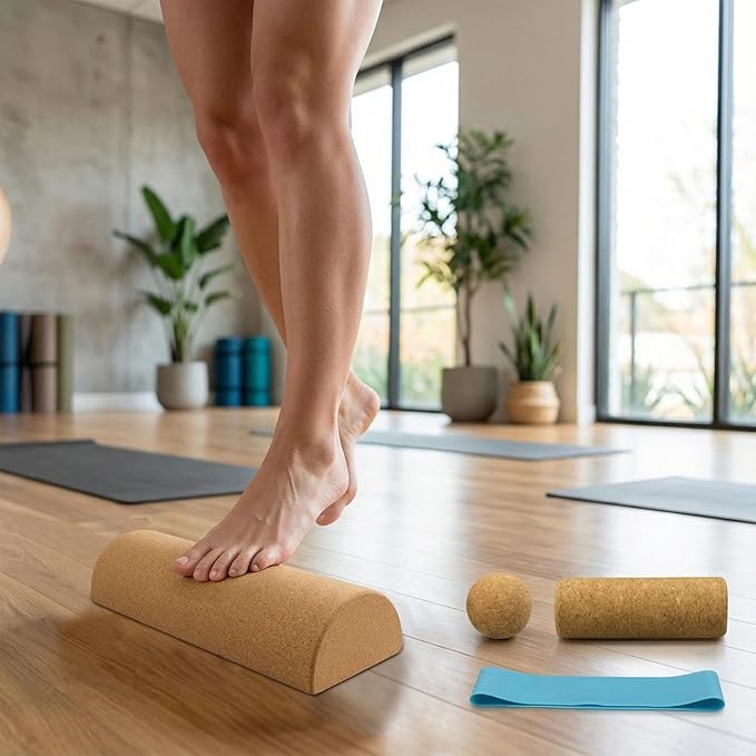 Foot Stability Board, Cork Exercise Trainer Kit, Feet Balance Training Board, for Seniors, Dancers, Athletes, Sports Lovers, Cyclists, Yoga, Home, Gym, Fitness