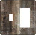Outlet Covers Old Vintage Copper Rustic Rusty Modern Tan Brown 1 Toggle 1 Rocker Combination Decorative Wall Plate Electrical Switch Plates Light Switch Cover Plate for Farmhouse Cabin Decor