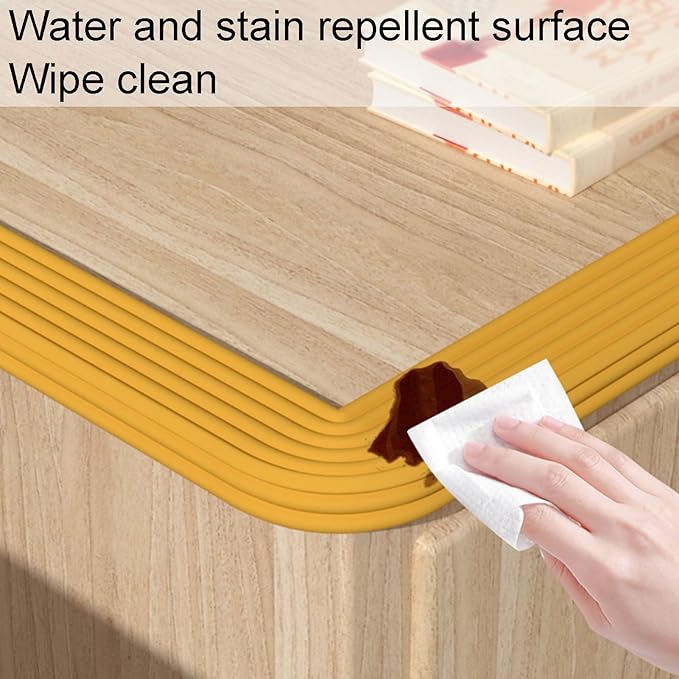 Edge Corner Protector, W-Shaped Sharp Edge Safety Corner Edge Foam Padding, Edge Guards Bumpers, Proofing Furniture Edge Protector for Table Edges & Sharp Corners(Yellow,3 Pack)
