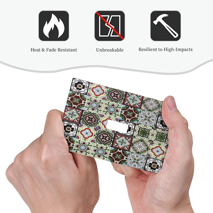 Decorative Light Switch Cover Talavera Tile Decal 1 Gang Single Toggle Device Electrical Faceplate Switchplates Decorator Outlet Wall Plate for Bedroom Bathroom Decor