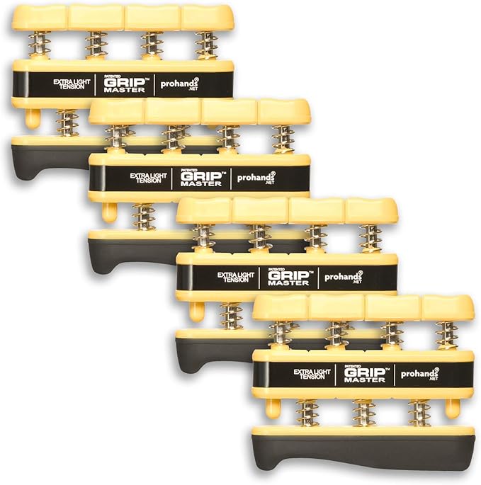 Prohands Gripmaster Hand Exerciser, Finger Exerciser (Hand Grip Strengthener), Spring-Loaded, Finger-Piston System, Isolate & Exercise Each Finger
