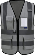 A-SAFETY 6XL 7XL 8XL plue size safety vest grey 6xl 7xl 8xl