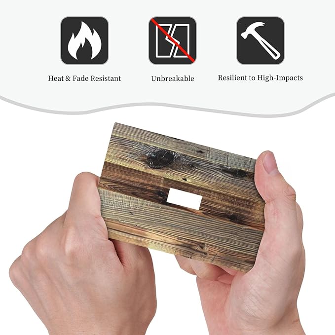 Barn Brown Wood Rustic Weathered Wood Print Decorative Light Switch Cover 1 Gang Single Toggle Device Electrical Faceplate Switchplates Decorator Outlet Wall Plate for Farmhouse Home Decor