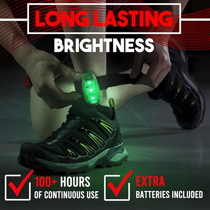 4 Pack LED Safety Light, Clip on Reflective Gear Lights for Walking at Night, Running, Jogging, High Visibility Strobe Light Accessories for Runners, Kids, Hiking, Kayak, Cycling, Camping, Boat