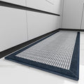 PADOOR Kitchen Mats for Floor, Non Slip Washable, Rubber Backed Kitchen Runner Super Absorbent Floor Mat Sink Rug, 20'x47' Blue