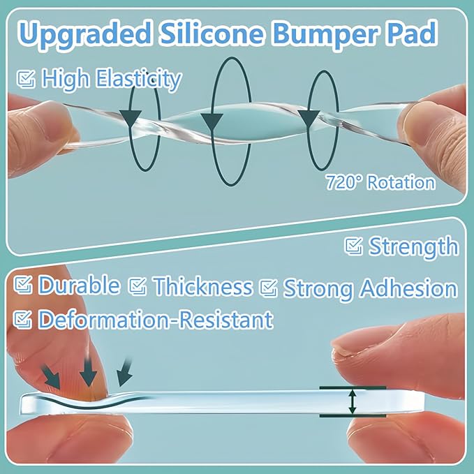 Clear Silicone Cabinet Door Bumpers Furniture Floor Protector,R30 pcs,Self-Adhesive Sound Dampening Furniture Pads,Surface Protection Bumpers for Drawers,Table Tops,Door stoppers for Wall