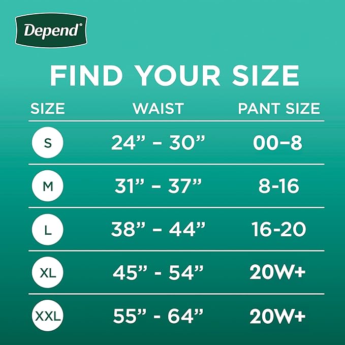 Depend Fresh Protection Adult Diapers, Incontinence & Postpartum Bladder Leak Underwear for Women, Disposable, Maximum, Large, Blush, 28 Count, Packaging May Vary