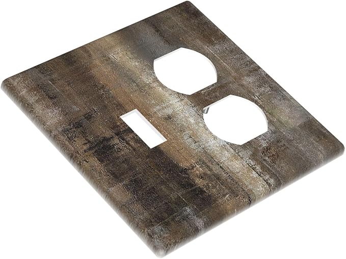 Wallplates Old Vintage Copper Rustic Rusty Modern Tan Brown 1 Toggle 1 Duplex Switch Plate Electrical GFCI Faceplate Decorative Light Switch Covers for Farmhouse Cabin Decor