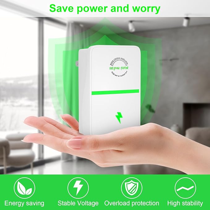 Power Saver Pro, 2025 New Power Saver Pro X, 4Pack Electricity Saving Box, Intelligent Stop Energy Watt Saving Device Reduces Energy Costs, Stabilize Voltage, US Plug, 90V-250V, 30kW