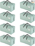 VENO 8 Pack Moving Bags w/Backpack Straps, Heavy Duty, Moving Boxes Alternative, Packing Supplies, Large Storage Totes for Dorm Room Essentials with Zipper for Clothes (Light Green Matte, 8 Pack)