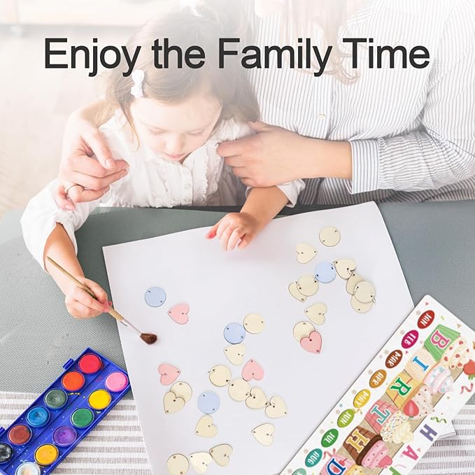 CHDITB 3D Classroom Birthday Chart Wall Hanging(16"x5"), Wooden Family Calendar Reminder for Classroom Students Kids, Cute Cupcake Theme Birthday Board Tracker with 100 Round Heart Tags