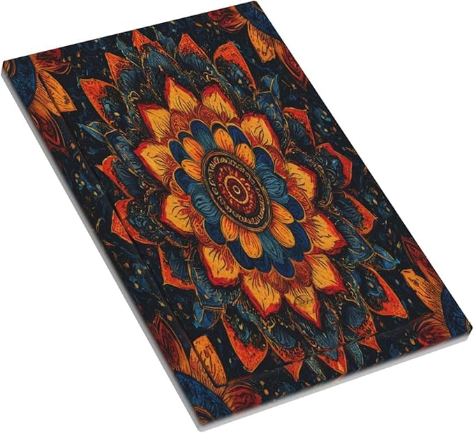 Colorful Oriental Floral Blooming Mandala Flower 1 Gang Blank Light Switch Covers Plate Decorative No Device Wall Plate Coves Electrical Switchplate Dimmer Faceplate for Bathroom Decor