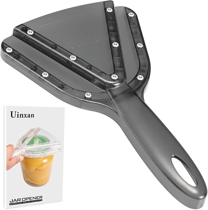 Jar Opener for Weak Hand & Seniors with Arthritis,Easy Twist Off Bottle Caps,Patent | Unique Kitchen Gadgets, Christmas Gifts for Elderly/Women/Men (Black)