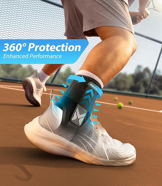 Quick Lace Up Ankle Brace with Side Stabilizing Pads, Slim Fit Ankle Support Brace, Adjustable & Breathable Ankle Support for Men Women, Ankle Stabilizer for Sprain,Injury Recovery,Sports,XS