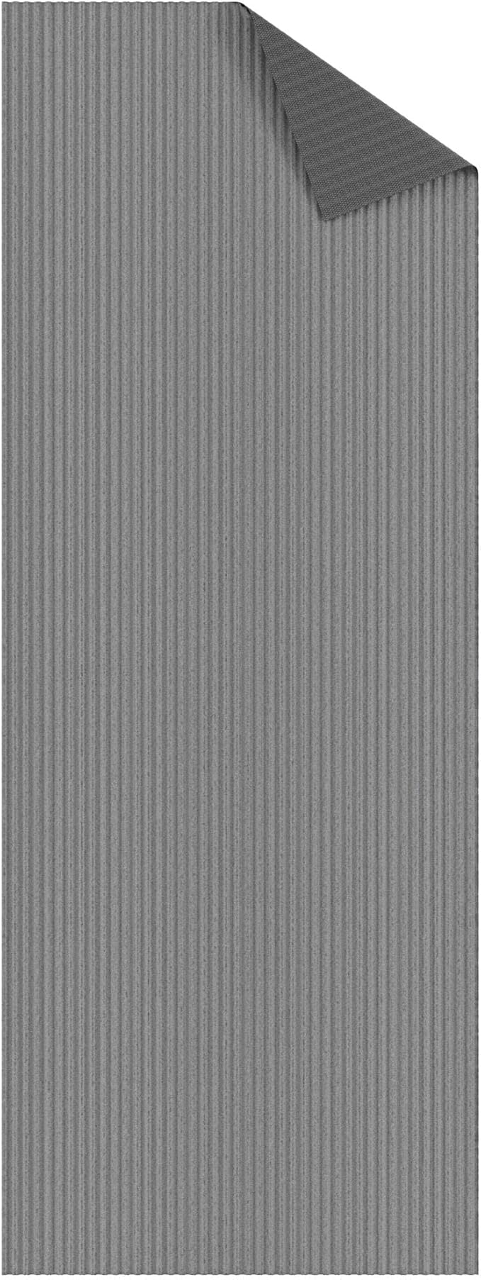 Ottomanson 2' x 12' Hallway Runner with Scraper Pile Extra Durable Non-Slip Rug Mat for Indoor & Outdoor Use - Ideal for Kitchen, Entryway, Patio & Garage - High-Traffic Carpet, Gray