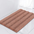 Turquoize Luxury Chenille Bath Rug for Bathroom Rugs Extra Absorbent Bath Mat Non Slip Microfiber Shower Rug for Bathroom Microfiber Shaggy Carpet Rug Size, 17"x 24", Muted Clay