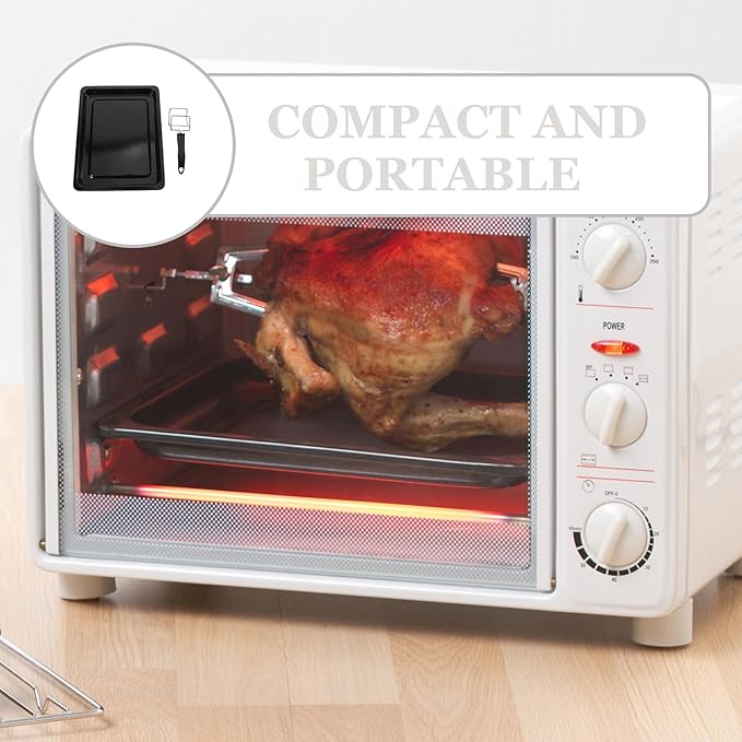 1 Set Baking Pan and Oven Tray Extractor - Air Fryer Convection Toaster Tray Handle Oven Rack Pull Tool Grills Clip - Black