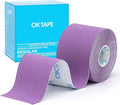 OK TAPE Kinesiology Tape, Regular Original Cotton Elastic Athletic Tape for Support and Recovery, Sports Tape, 2in×16.4ft Uncut Roll - Purple
