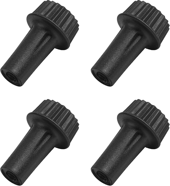 DiCUNO Light Lamp Turn On/Off Switch Knobs Replacement, Black, Standard Size, 4 Packs