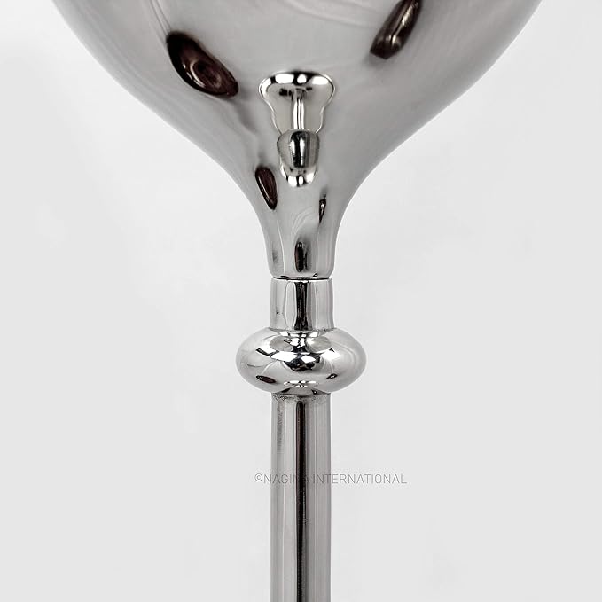 Large Champagne Glass Premium Aluminum Free Standing Nickel Plated Wine Chiller | Wine Coolers & Cellar With Ice Bucket | Kitchen & Bar Wares | Nagina International