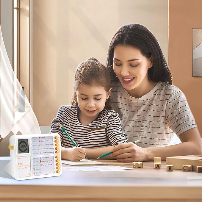 Visual Timer for Kids with Planning Board ADHD Tools Schedule for Kids with Autism Desk Timer Management Silence Tools for Classroom Home