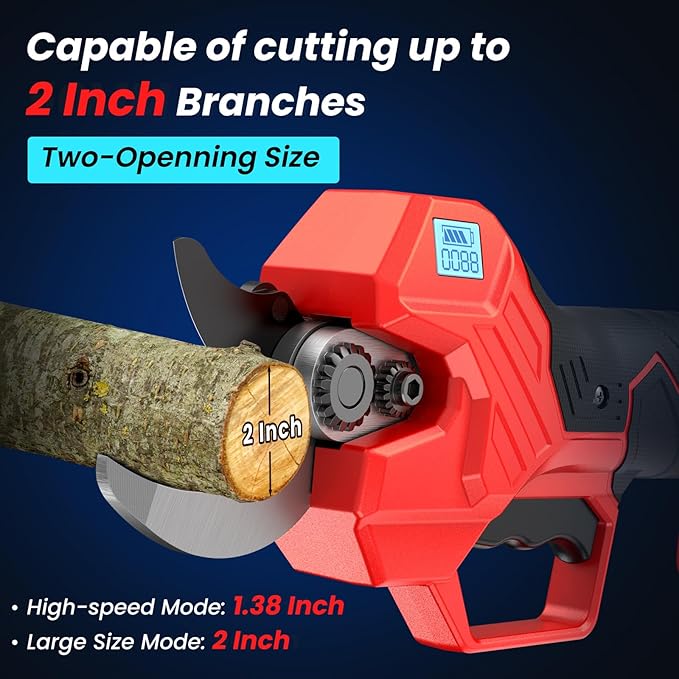 Electric Pruning Shears for De-walt 20V Max Cordless 2.0 Inches Branch Cutter Battery Pruning Shears with LCD Display Power Scissors for Gardening Tree Trimming, Bare Tool Only (NO Battery)