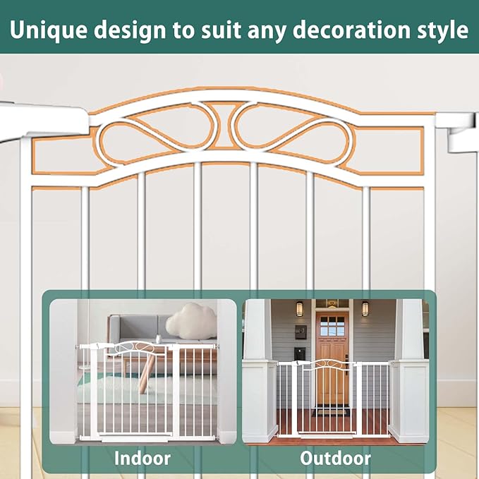 Fairy Baby 68.1"-70.8" Extra Wide Press Mounted Baby Gate Indoor for Kids Or Pets Walk Thru No Drill Long Dog Gates for The House Doorway Child Safety Gate