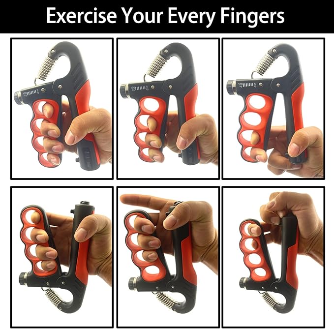 Grip Strength Trainer, 5-100KG (11-220 LB) Adjustable Resistance Forearm Hand Gripper Strengthener with Counter, Hand Wrist Exercise Workout Equipment for Home/Office Gym