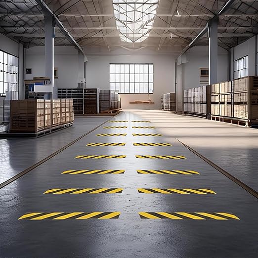 Anti Slip Safety Grip Tape 4 Inch x 60 Ft, Non Skid Tread for Stairs, Steps, Floors, Caution Dangerous Zones, Indoor and Outdoor Use (Yellow and Black)