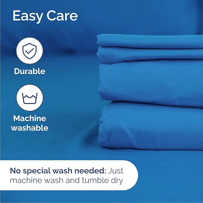 Cal King 6 Piece Sheet Set - Cooling and Breathable Bed Sheets - Hotel Luxury Bed Sheets for Women, Men, Kids and Teens - Deep Pockets - Easy Fit - Soft and Wrinkle Free - Cal King Royal Blue Sheets