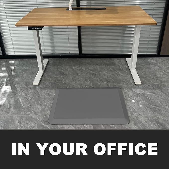 1" Extra Thick Anti Fatigue Floor Mat 30" L x 20" W,Kitchen Mat, Standing Desk Mat,140D Advanced PU Foam Ergonomic Comfort at Home, Office, Garage, Sink (Charcoal)