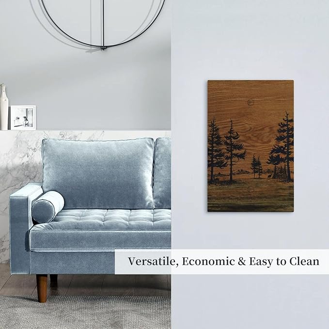 Decorative Light Switch Cover Plate Rustic Farmhouse Brown Board Pine Tree Wood Grain 1 Gang No Device Single Blank Outlet Covers Wall Plate Switch Plate Covers for Bathroom Decor