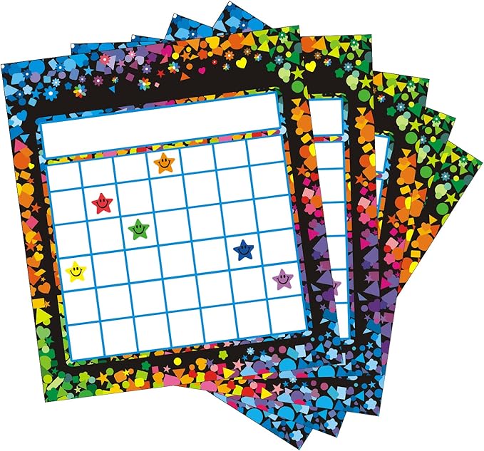 REGELETO 100 Pack Incentive Reward Chart for Students, 2 Designs Incentive Behavior Chart with 2400 Star Stickers Students Chore Sticker Chart at Home