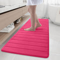 Buganda Memory Foam Bath Mat, 70" x 24", Ultra Soft and Non-Slip Bathroom Rugs, Water Absorbent and Machine Washable Bath Rug Runner for Bathroom, Shower, and Tub, Deep Pink