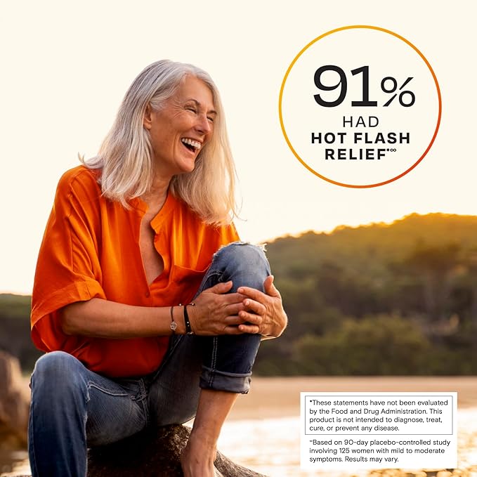 Amberen Menopause Supplement for Women, 60 Capsules, Clinically Proven, Helps Support Hormone Balance, Helps Relieve 12 Menopause Symptoms: Hot Flashes, Night Sweats, Mood Swings and More