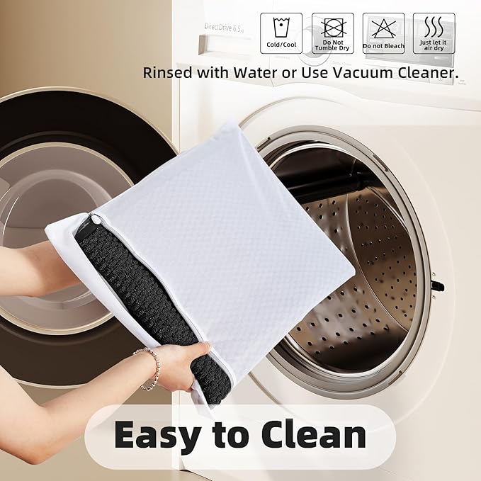 Black Bathroom Rugs Non Slip Washable, Super Absorbent Thin Bath Mat Quick Dry Low Pile Bathroom Rug, Black 20''x30''