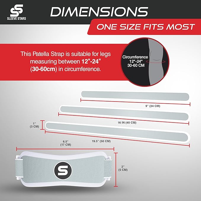 Sleeve Stars Swedish Brand Patellar Tendon Support Strap for Women & Men Effective Osgood Schlatter Knee Brace Youth & Kids Knee Brace with 3 Adjustable Length fits 12"-24" (Pair/Mint Green/Adult)