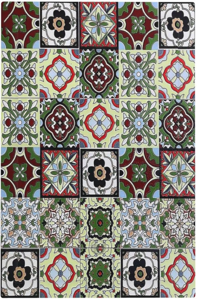 Light Switch Cover Plate Talavera Tile Decal 1 Gang No Device Blank Electrical Wall Plates Faceplate Decorative Switch Plate for Bedroom Bathroom Decor