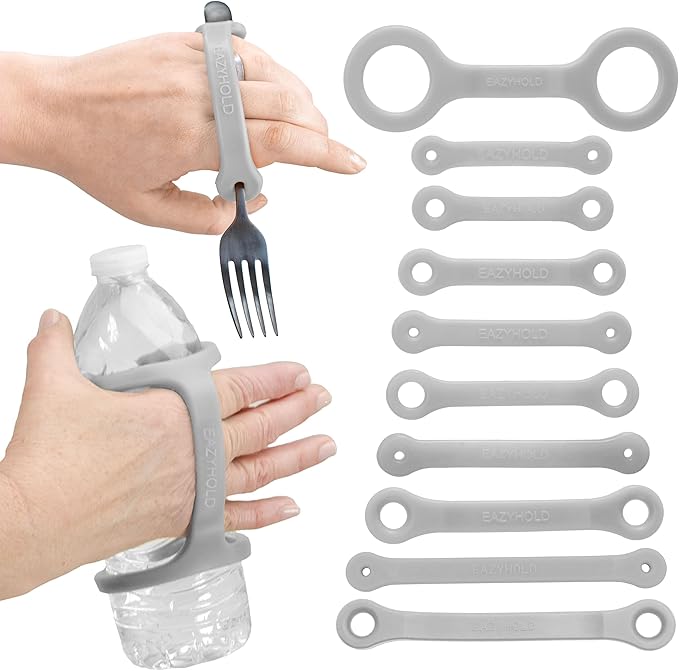 Essential Mobility Aid for Hands, Limbs - Includes 10 Sizes of Silicone Handles to Fit Items for Daily Living Activities, Assists Kids and Seniors with Limited Strength, Disabilities, Stroke Recovery