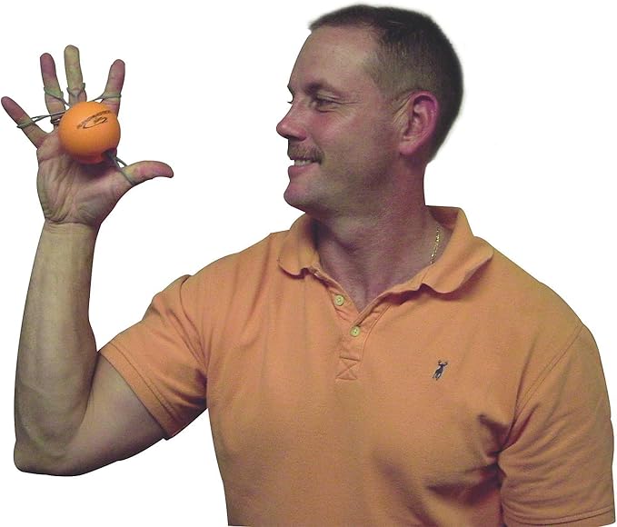 Handmaster Plus Physical Therapy Hand Exerciser - Forearm Exerciser with Stress Relief Ball - Hand Therapy Balls for Training - Finger Exerciser & Strengthener - Multicolored Balls, (9 Piece Set)