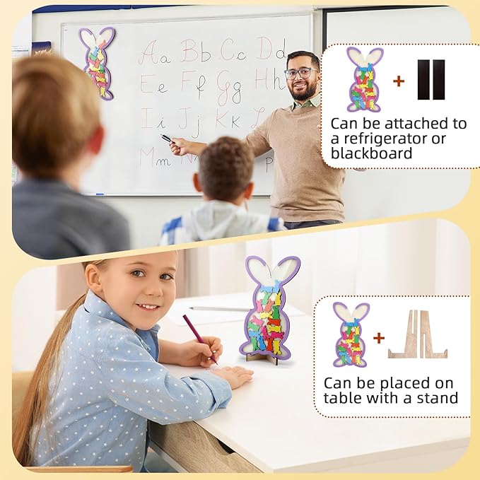 Magnetic Reward Jar, Geyrut Star Jar Reward Incentive Jars for Student Kids for Good Positive Behavior Home Classroom Responsibility Routine Training Management Tool with Colorful Stars (Rabbit)