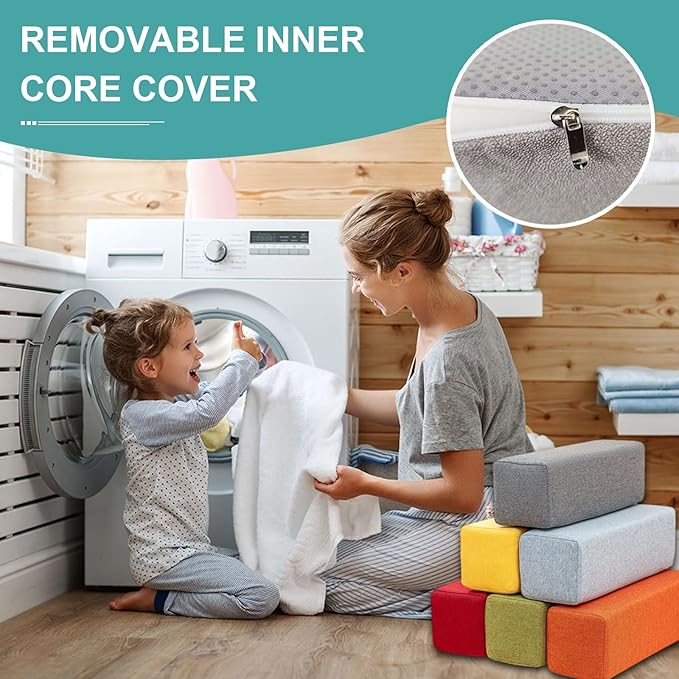 Couch Arm Rest Pillow, High Density Foam Armrest Cushion Removable Pillowcase Washable Elbow Support, Thicken High Density Foam Pad for Recliner Sofa, Bed, Armchair(Dark gray,23.6X5.9X5.9in)