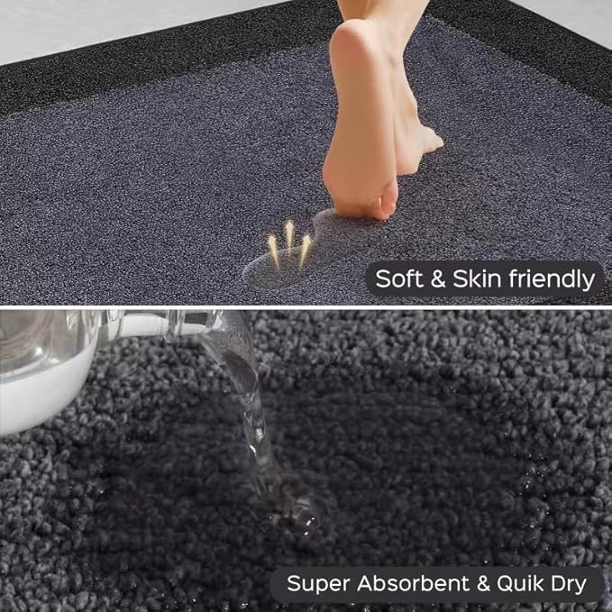 Machine Washable Kitchen Rug 24" x 70", Non Slip Kitchen Mat for Floor, Absorbent Entrance Runner Rug for Bedroom, Hallway, Bathroom, Door (Roll Packing)