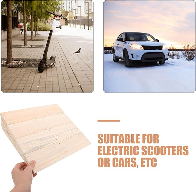 Solid Wood Threshold Slope Pad 25.8X30X7Cm for Wheelchairs and Scooters, Sturdy Entry Step Aid for Home Doorways and Driveways, Non-Slip Curb Climbing Assistance for Mobility
